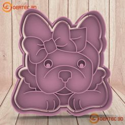 1.245.jpg STL file BULL DOG SIMONE DOUGH CUTTER - COOKIE CUTTER・3D printer design to download