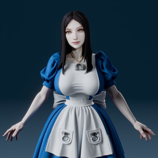 Alice Madness Returns Figurine STL – Gothic Alice 3D Print for Game Collectors