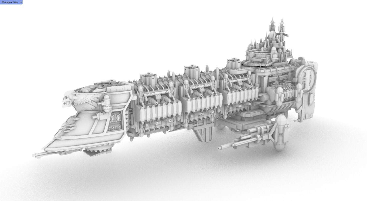 STL file BFG Imperial Battleship - Emperor & Retribution Class・3D print ...