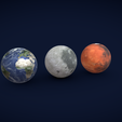 1.png Low Poly Planets - Earth, Moon, Mars