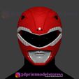 Red_ranger_mighty_morphin_helmet_01.jpg Red Ranger Mighty Morphin Power Ranger Helmet Cosplay STL File