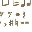 M-NOTES-06.JPG Musical notes symbols characters 3D print model