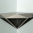 001.jpg Datei STL Diamond shaped Corner Shelf・Modell für 3D-Druck zum herunterladen, WallTosh