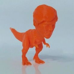 Angled view.jpg STL file Tyrannosaurus Rex With Benedict Cumberbatch's Head・3D printable design to download
