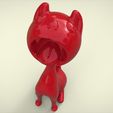 11.121.jpg 3D model for 3D printers. Screaming cat.