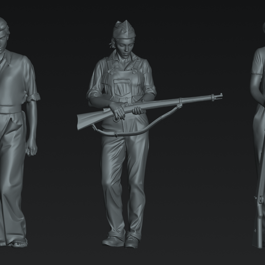 1-35 Spanish Civil War Republican Milicianas - "¡No pasarán!"