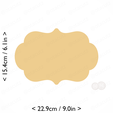 plaque_1~9in-cm-inch-cookie.png Plaque #1 Cookie Cutter 9in / 22.9cm