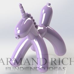 Untitled-7.jpg Fichier STL LICORNE EN BALLON, DÉCORATION DE NOËL・Objet imprimable en 3D à télécharger