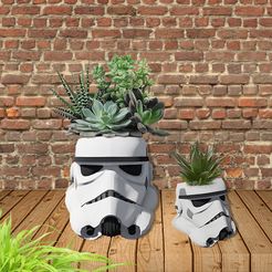 mockup brick.jpg Stormtrooper Planter / Pot / Pencil Cup (FOR PERSONAL USE ONLY)