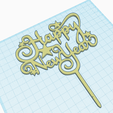 hny1.png Happy New Year Cake Topper