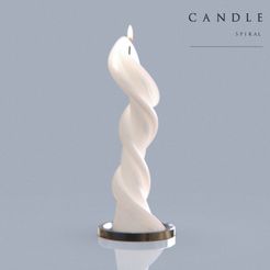 Candle1text.jpg STL file Spiral candle・Template to download and 3D print