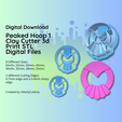 Cover-5.png Clay Cutter STL File Peaked Hoop - Modern Earring Digital File Download- 8 sizes & 2 Cutter Versions, cookie cutter