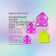 Cover-8.png Clay Cutter STL File Gingerbread Trinket/Ornament  - Home Decor Digital File Download- 5 sizes and 2 Cutter Versions, cookie cutter