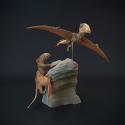 Dimorphodon_diorama_1.jpg STL-Datei Dimorphodon Diorama・Design für 3D-Drucker zum herunterladen