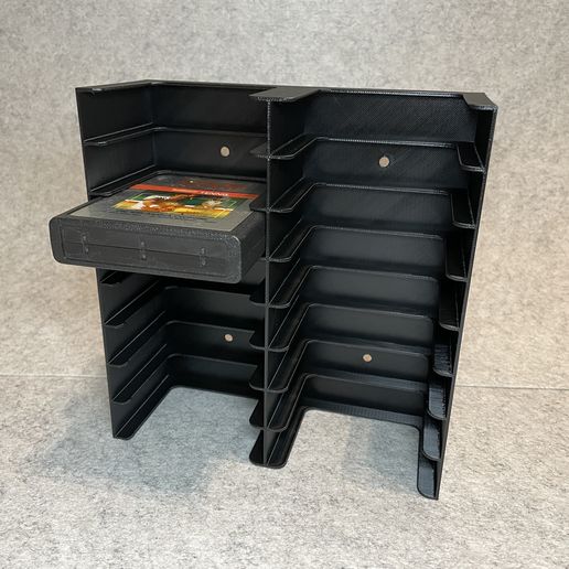 Wall stand holder for Atari 2600 games cartridges 3D model