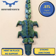 6.png ARTICULATED FLEXI CROCODILE MFP3D -NO SUPPORT - PRINT IN PLACE - SENSORY TOY-FIDGET