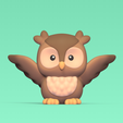 Cod143-Owl-Open-Wings-1.png 3D file Owl Open Wings・Model to download and 3D print