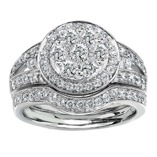 3D Jewelry CAD Model Of Wedding Bridal Ring Set