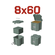 COL_41_860_25a.png AMMO BOX 8x60 mm AMMUNITION STORAGE 8x60mm CRATE ORGANIZER