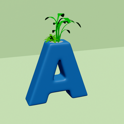 a0.png Vase A - Alphabet Vases Collection Letters - STL Printable