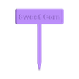 Sweet_Corn.stl Plant Marker Label