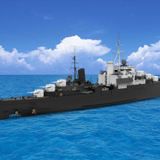 3D file warship 🚢 ・Template to download and 3D print・Cults