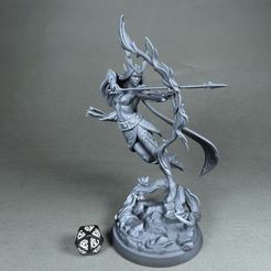 IMG_0023.jpg Download STL file Niel Elven Queen 32mm and 75mm pre-supported • 3D print template, White_Werewolf_Tavern