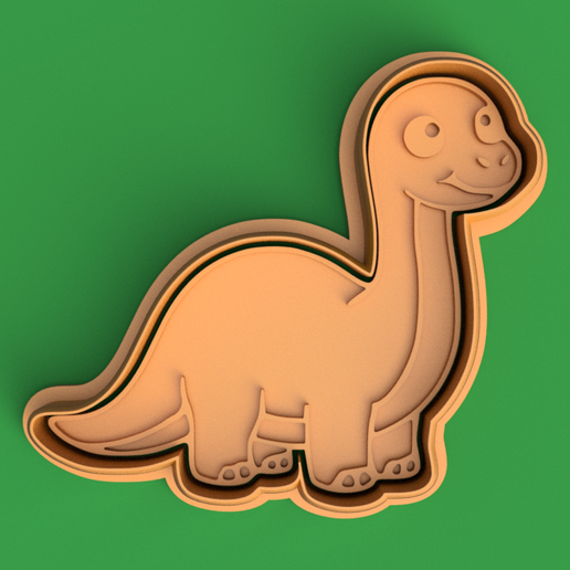 Brachiosaurus Dinosaur Cookie Cutter & Embosser