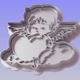 cubid2.png Valentine's Day Cupid Sitting on a Cloud Cookie Cutter and Stamp - Cherubic Romance in Every Treat!