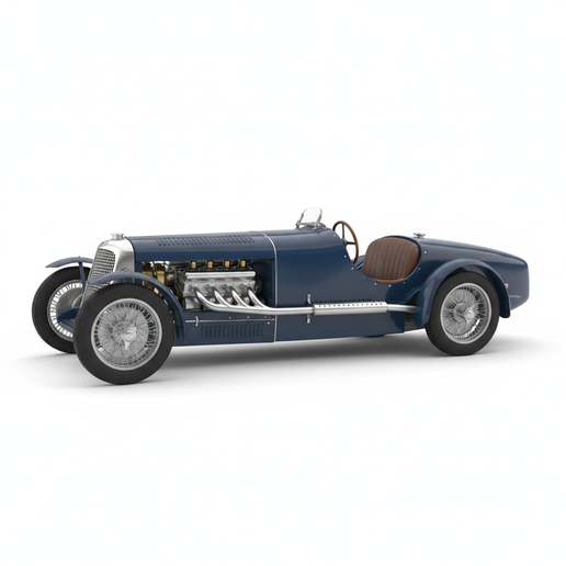 Delage 15-S-8 car toy STL, car garage STL, car scale model, modern hypercar STL, 1:43 car STL, car 3D model, Hot Wheels scale car STL, cyberpunk car STL, car lift diorama STL, pre supported car STL, 1:8 car STL, FDM friendly car STL, hyper detailed car ST