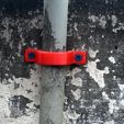 IMG_2063b.JPG Free STL file Flag Pole Mounting Bracket for 33mm Diameter Pole・3D printing idea to download