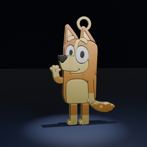 Bluey Mom - Keychain 3D model