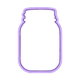 mason jar 3.75in.stl 5 sizes - Mason Jar Glass Cookie Cutter - SHARP cutting edges - So Versatile!