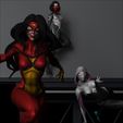 WGS_Spider_4.jpg Spider Woman Silk and Gwen Diorama 3D print model