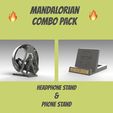 IMG_0472.jpeg Mandalorian Combo Pack (Headphone & Cellphone Stands)