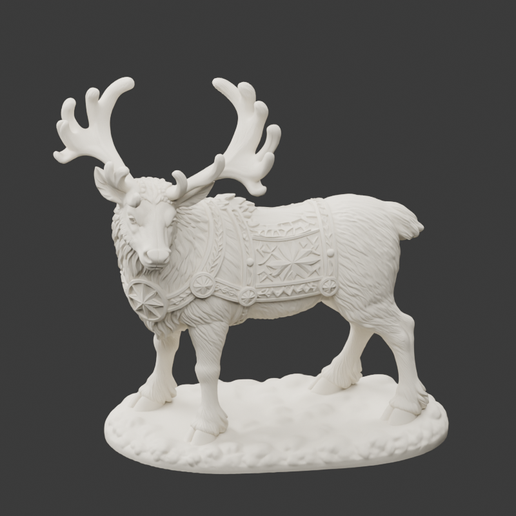 Renne de l’étoile polaire — STL Noël 10 et 20 cm