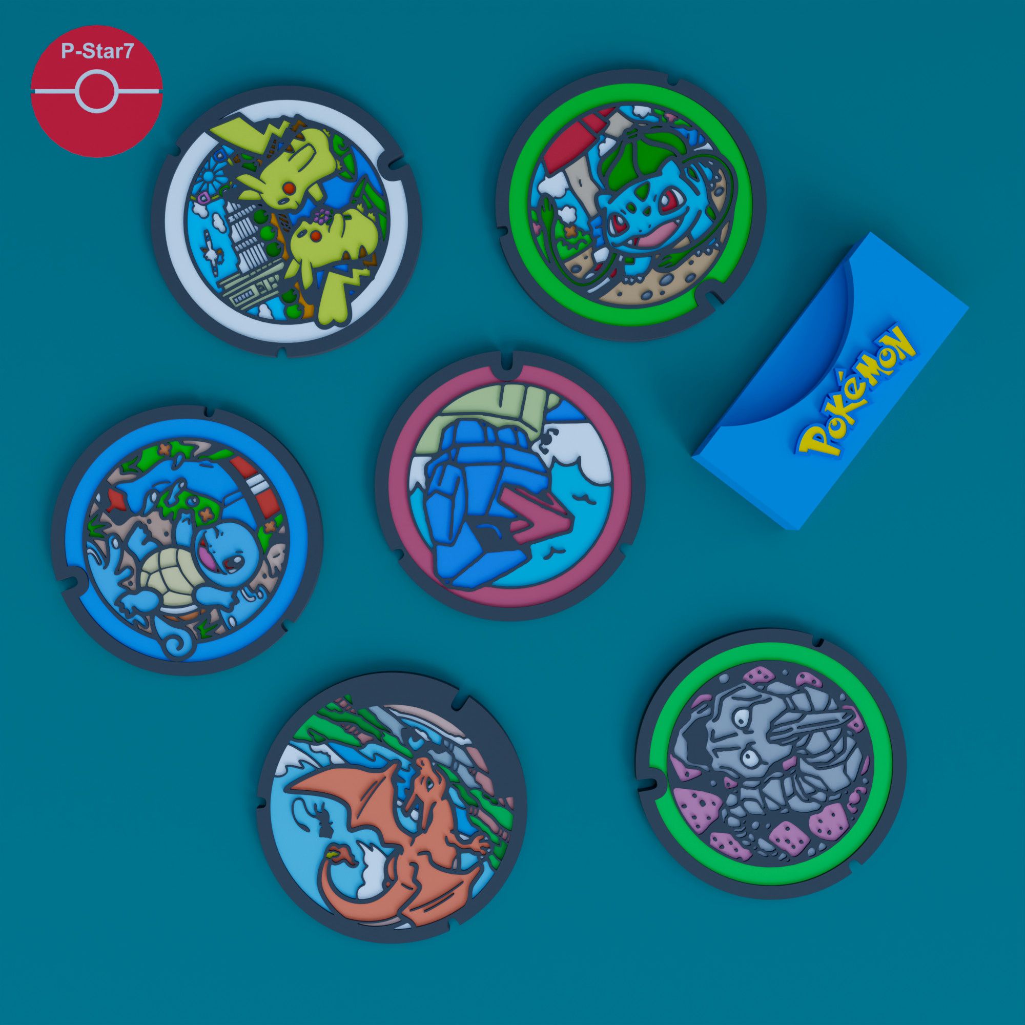 -Datei POKEMON UTILITY HOLE COVERS - PACK 1 herunterladen • Design für ...