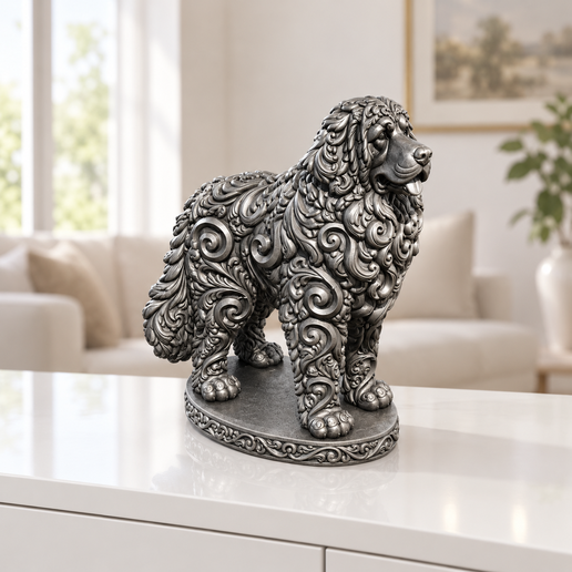 Leonberger Ornament STL & 3MF - 4 Größen, Bambu Lab A2L und P2S, 8 Bilder | FehnFactory