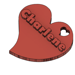 charlene-v2.png Archivo STL gratis llavero・Diseño imprimible en 3D para descargar