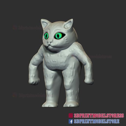 meme_cat_stl_04.jpg Meme Katze - Niedliche Katze STL-Datei 3D-Druckbar