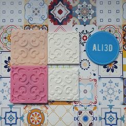 17M.jpg Archivo STL gratis MOSAIC STAMP 17 - SELLO MOSAICO 17・Objeto de impresión 3D para descargar