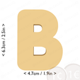 letter_b~2.5in-cm-inch-cookie.png Letter B Cookie Cutter 2.5in / 6.4cm
