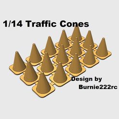 main.jpg Free STL file 1/14 Traffic Cones - mass production・3D print model to download