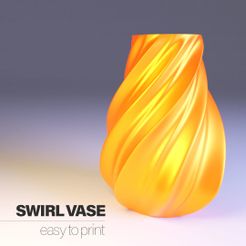 Vase-1.jpg Swirl vase HD - Easy to print
