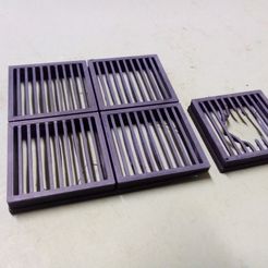 Grill_painted.jpg Free STL file Scifi floor tiles, Grills・Template to download and 3D print