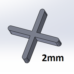 croisillon 2mm.png Archivo STL gratis Travesaño de 2mm・Plan imprimible en 3D para descargar, Next3DCreations