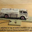 20-04-19_COE_on_Switch_Mach-12.jpg N Scale - White COE Fuel Truck for switch machine push-pull slide