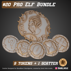 Pro-Elf-Collection.png 3D file PRO ELF Bundle - Scatter + Tokens - SH20B・3D print model to download