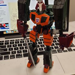 final1.jpg Free STL file Transformers Animated Bludgeon conversion kit for TFA Shockwave・3D print design to download