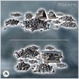 2.jpg Conjunto de escombros de piedra con carcasa de coche y camión (1) - Moderno WW2 WW1 Guerra Mundial Diaroma Wargaming RPG Mini Hobby